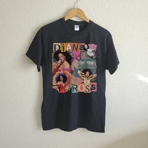 Diana Ross Unisex Black T-Shirt - Graphics Hip Hop T-shirt